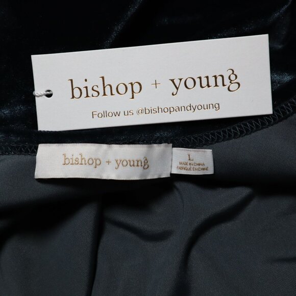 Bishop + Young Talia Velvet Dress Womens L Black Night Out LBD Party Cruise NWT - Picture 3 of 11